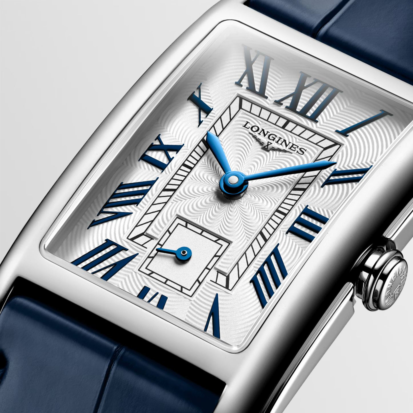 Longines DolceVita 37mm Silver Dial Leather Strap