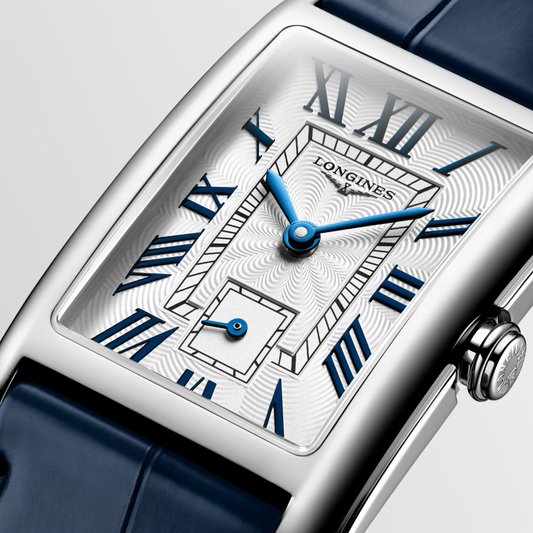 Longines DolceVita 37mm Silver Dial Leather Strap
