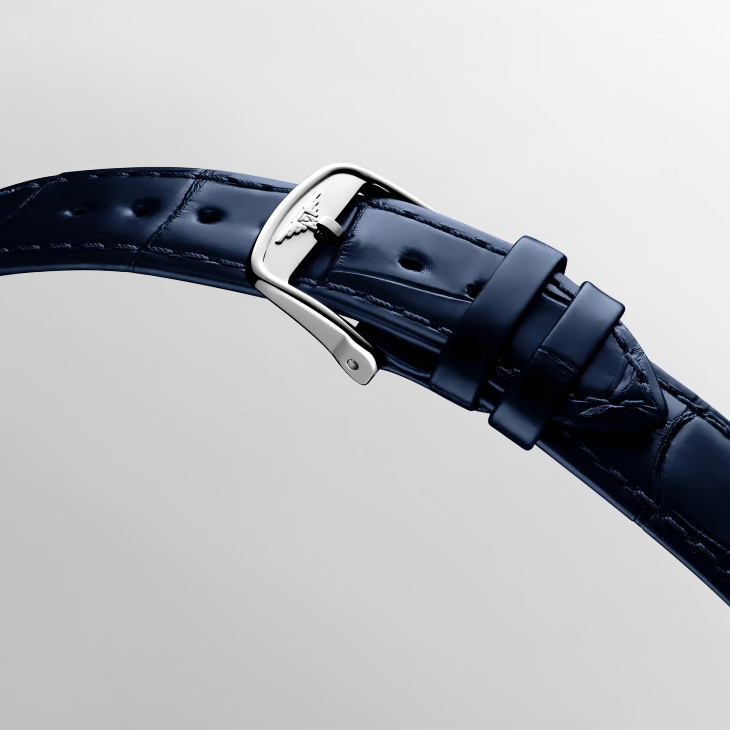 Longines DolceVita 37mm Silver Dial Leather Strap