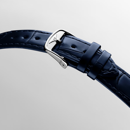 Longines DolceVita 37mm Silver Dial Leather Strap