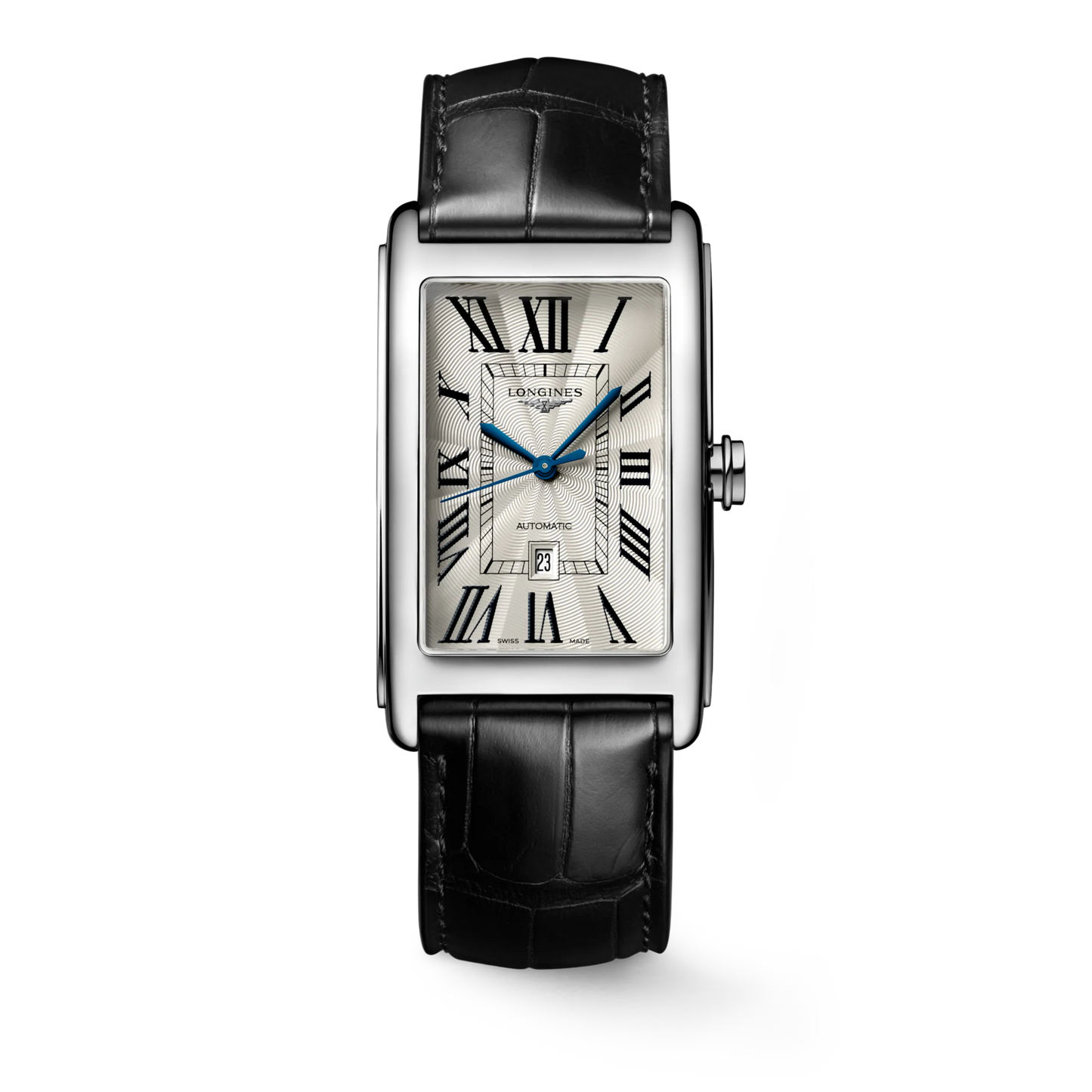 Longines DolceVita 47mm Silver Dial Leather Strap