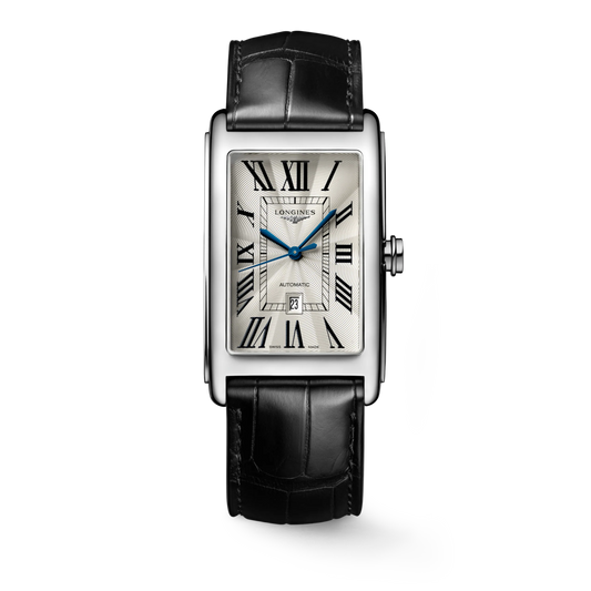 Longines DolceVita 47mm Silver Dial Leather Strap