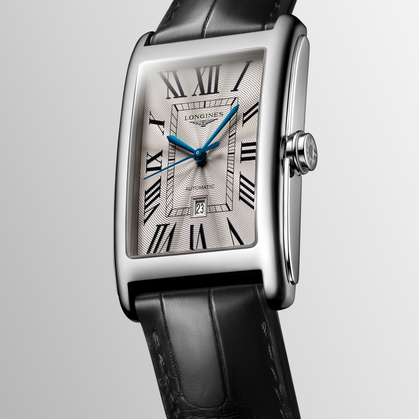 Longines DolceVita 47mm Silver Dial Leather Strap