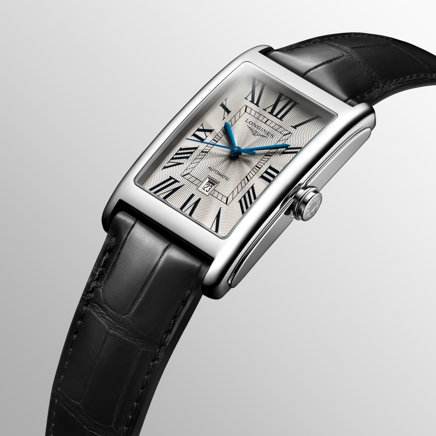Longines DolceVita 47mm Silver Dial Leather Strap