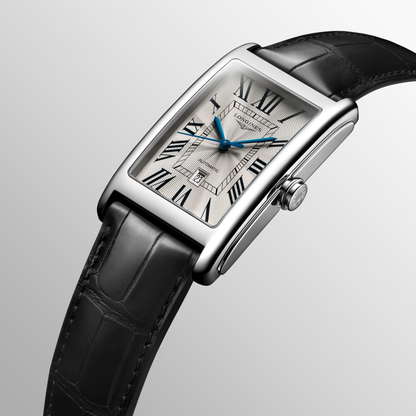 Longines DolceVita 47mm Silver Dial Leather Strap