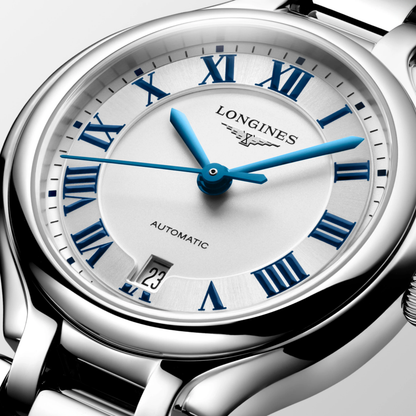 Longines PrimaLuna 30mm Silver Dial Bracelet