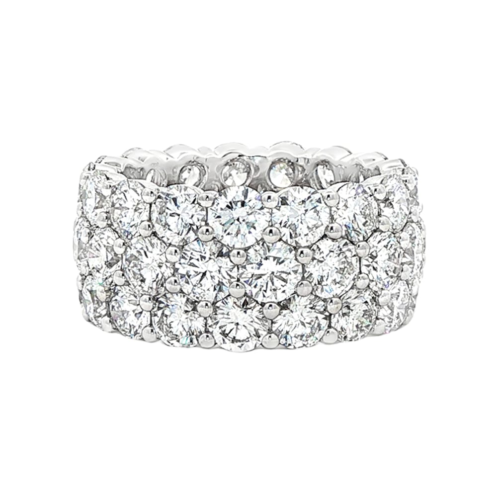 KJ5 18K White Gold 10.32ct Diamond Eternity Band