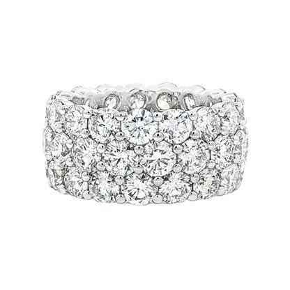 KJ5 18K White Gold 10.32ct Diamond Eternity Band