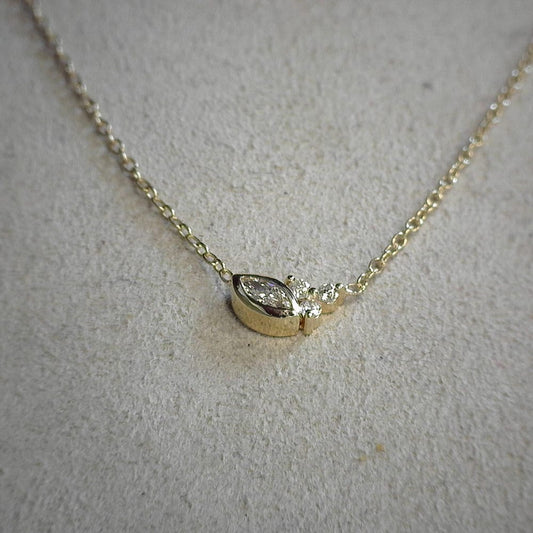 MQ DIA NECKLACE