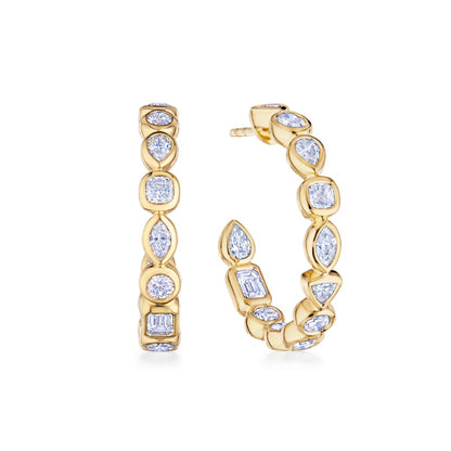DIA HOOP EARRINGS