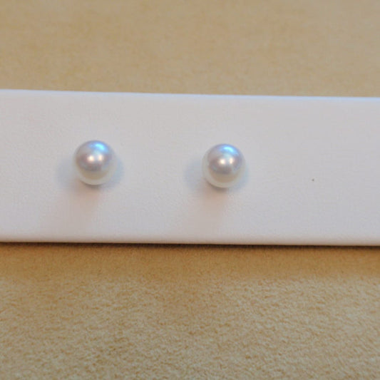 PEARL STUDS 6-6.5MM A 18W