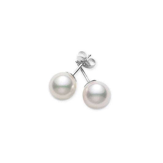 Mikimoto Everyday Essentials 8mm 18K White Gold A Akoya Pearl Stud Earrings