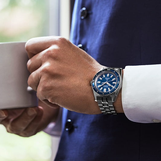 39MM SEIKO PROSPEX MARINEMASTER 1965 HERITAGE DIVER'S WATCH, STEEL CASE AND BRAC