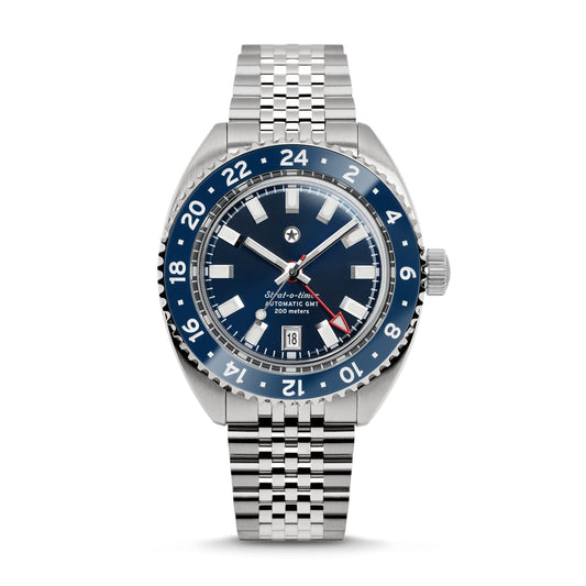 Jack Mason Strat-o-timer GMT 40mm Bluebonnet Blue Dial
