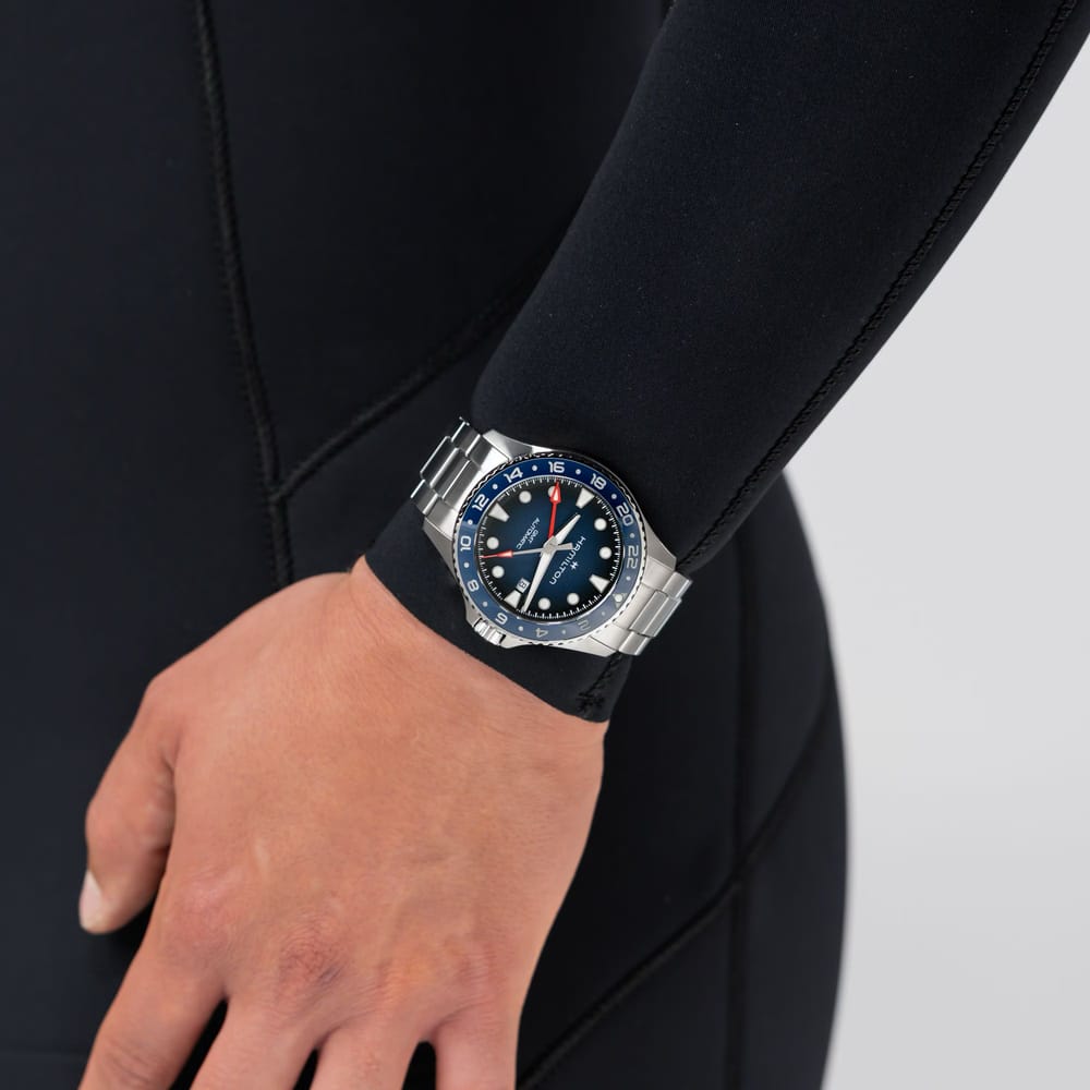 Hamilton Khaki Navy Scuba Auto GMT 43mm Blue Dial Watch
