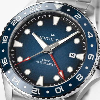 Hamilton Khaki Navy Scuba Auto GMT 43mm Blue Dial Watch