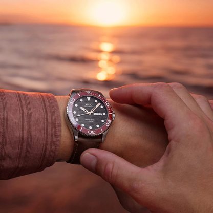 Mido Ocean Star 200C Red Ceramic Black