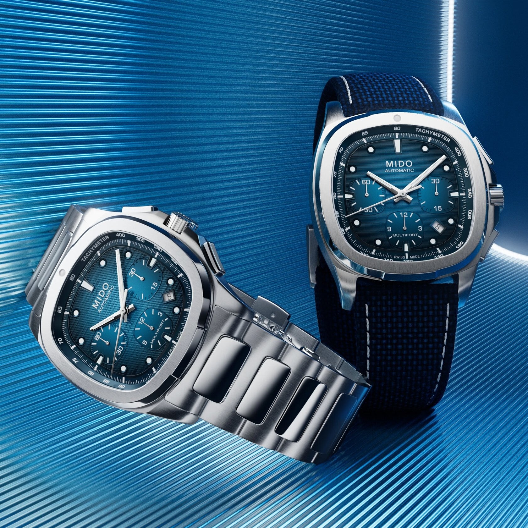 ミャー様 Mido Multifort TV Chronograph 42mm Blue Dial | King Jewelers