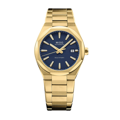 Mido Multifort 8 One Crown Gold Blue