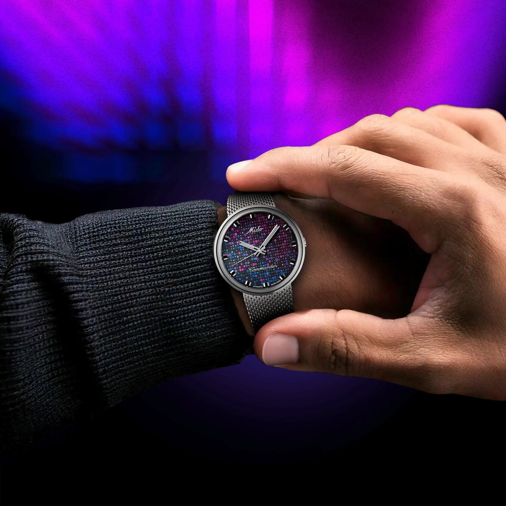 Mido Commander 1959 Pixel Dial 37mm Watch | King Jewelers