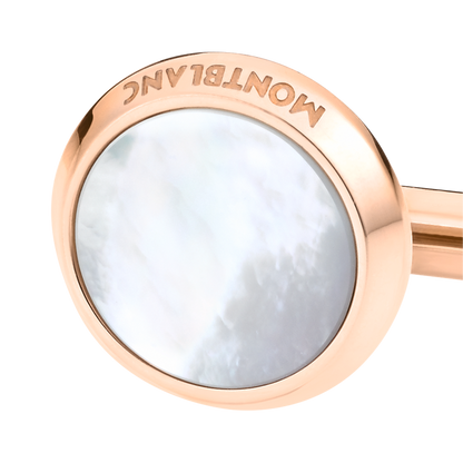 Montblanc Meisterstuck Rose Gold PVD Mother-of-Pearl Cufflinks