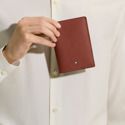 Montblanc Passport Holder Sartorial Leather Red Oak