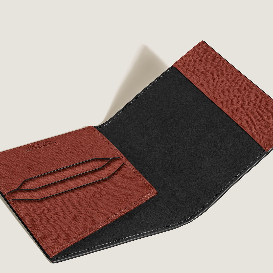 Montblanc Passport Holder Sartorial Leather Red Oak