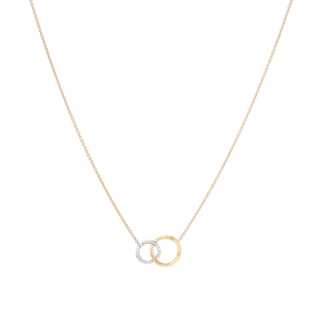 Marco Bicego Jaipur Link 18K Yellow and White Gold Interlocking Circle Pendant