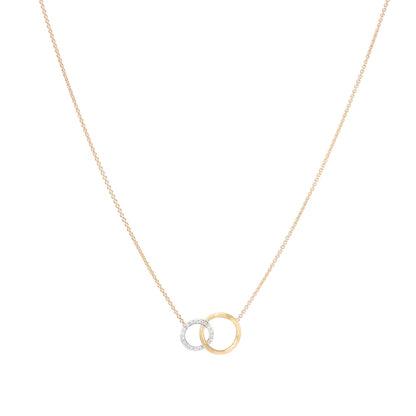 Marco Bicego Jaipur Link 18K Yellow and White Gold Interlocking Circle Pendant