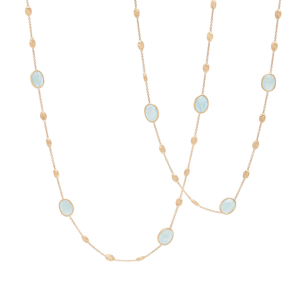 Marco Bicego Siviglia Aquamarine Small Bean Necklace