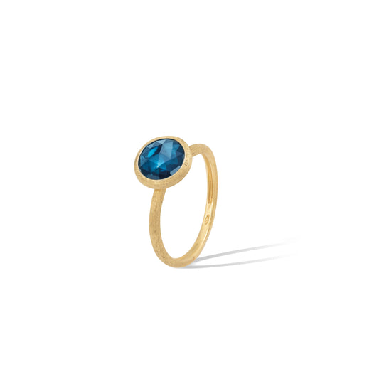Marco Bicego Jaipur Color 18K Yellow Gold London Blue Topaz Ring