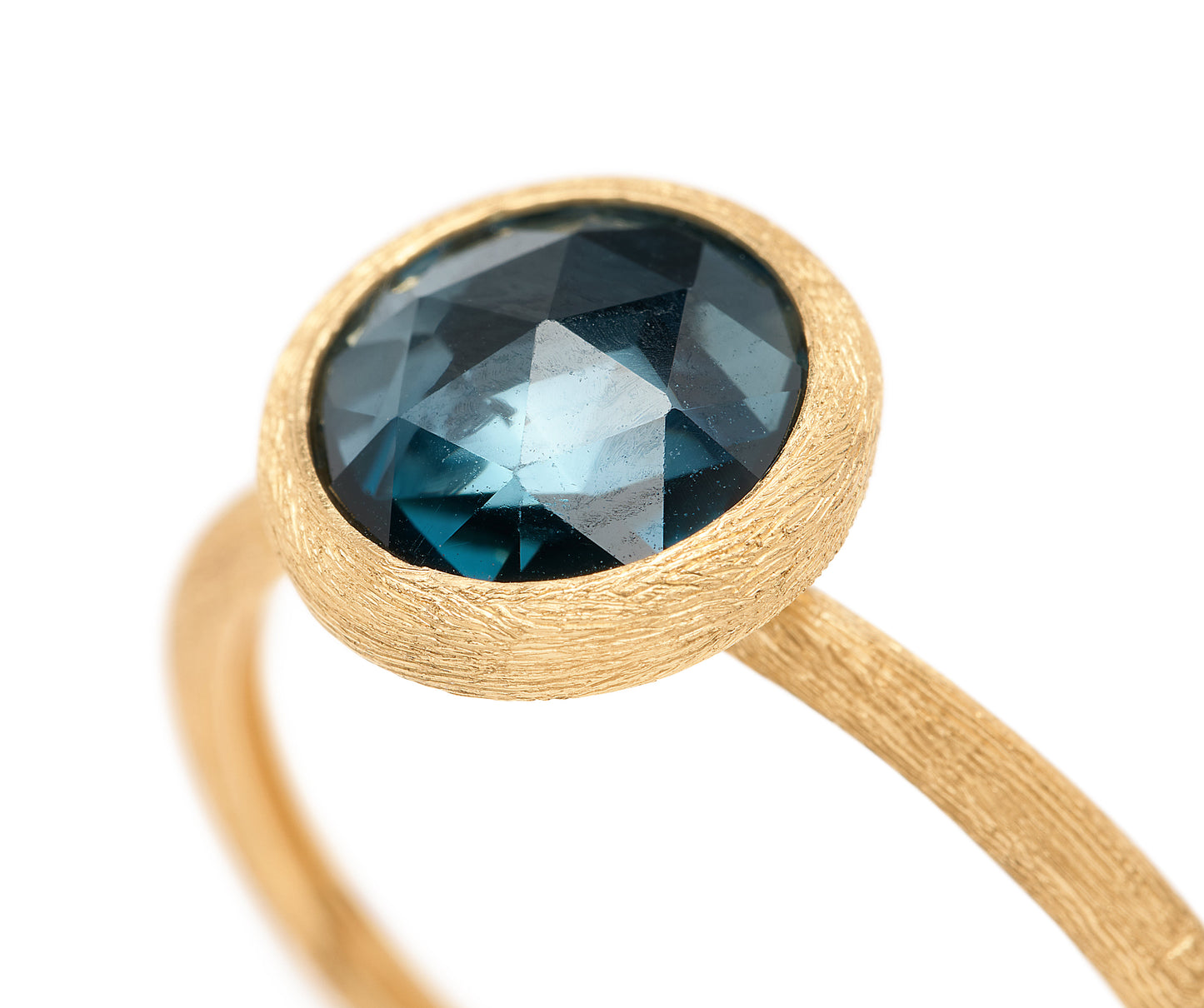 Marco Bicego Jaipur Color 18K Yellow Gold London Blue Topaz Ring