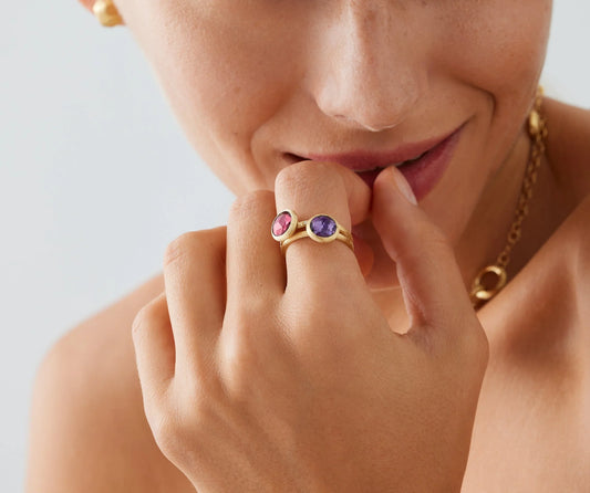 Marco Bicego Jaipur Color 18K Yellow Gold Amethyst Ring
