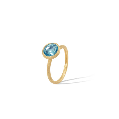 Marco Bicego Jaipur Color 18K Yellow Gold Blue Topaz Ring