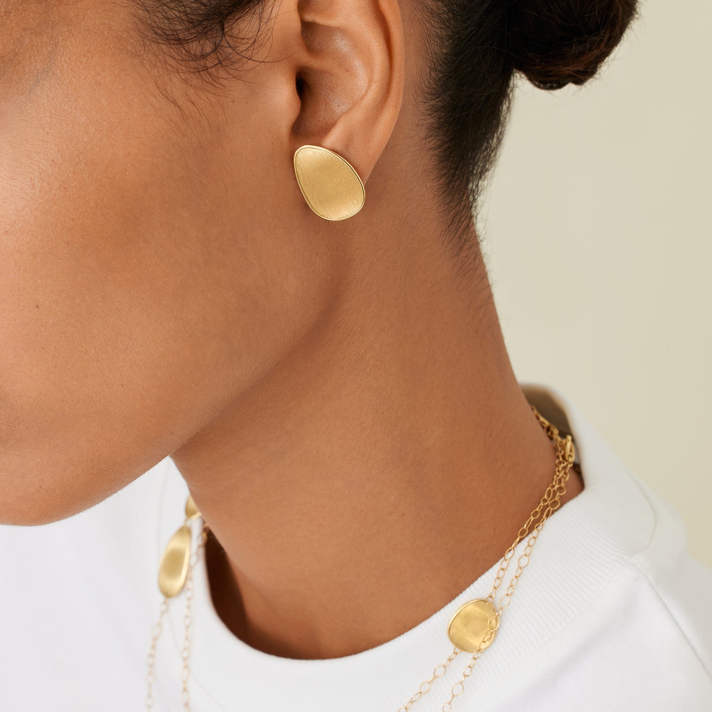 Marco Bicego Lunaria 18K Yellow Gold Medium Stud Earrings