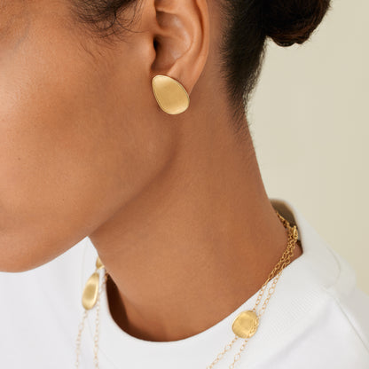 Marco Bicego Lunaria 18K Yellow Gold Medium Stud Earrings