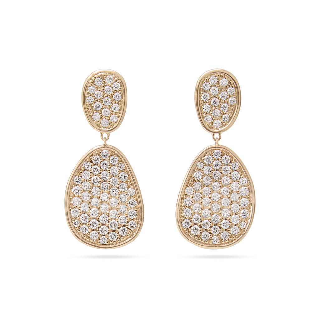 Marco Bicego Lunaria 18K Yellow Gold Diamond Earrings