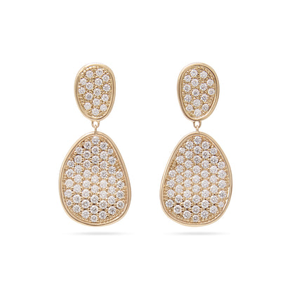 Marco Bicego Lunaria 18K Yellow Gold Diamond Earrings