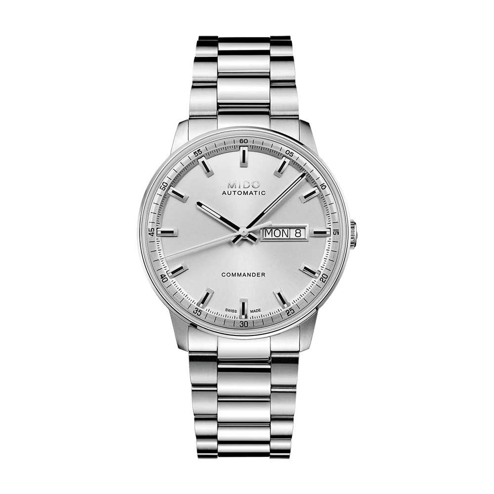 Mido Commander Big Date 40mm Silver Dial Watch
