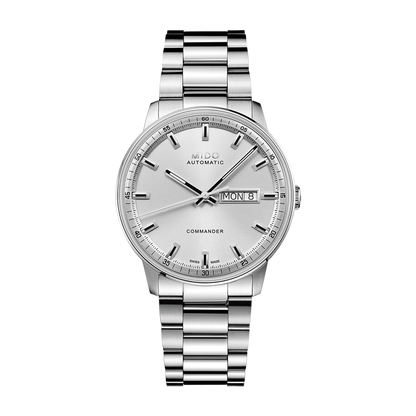 Mido Commander Big Date 40mm Silver Dial Watch