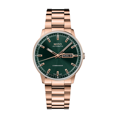Mido Commander Big Date 40mm Green Rubber Strap Watch