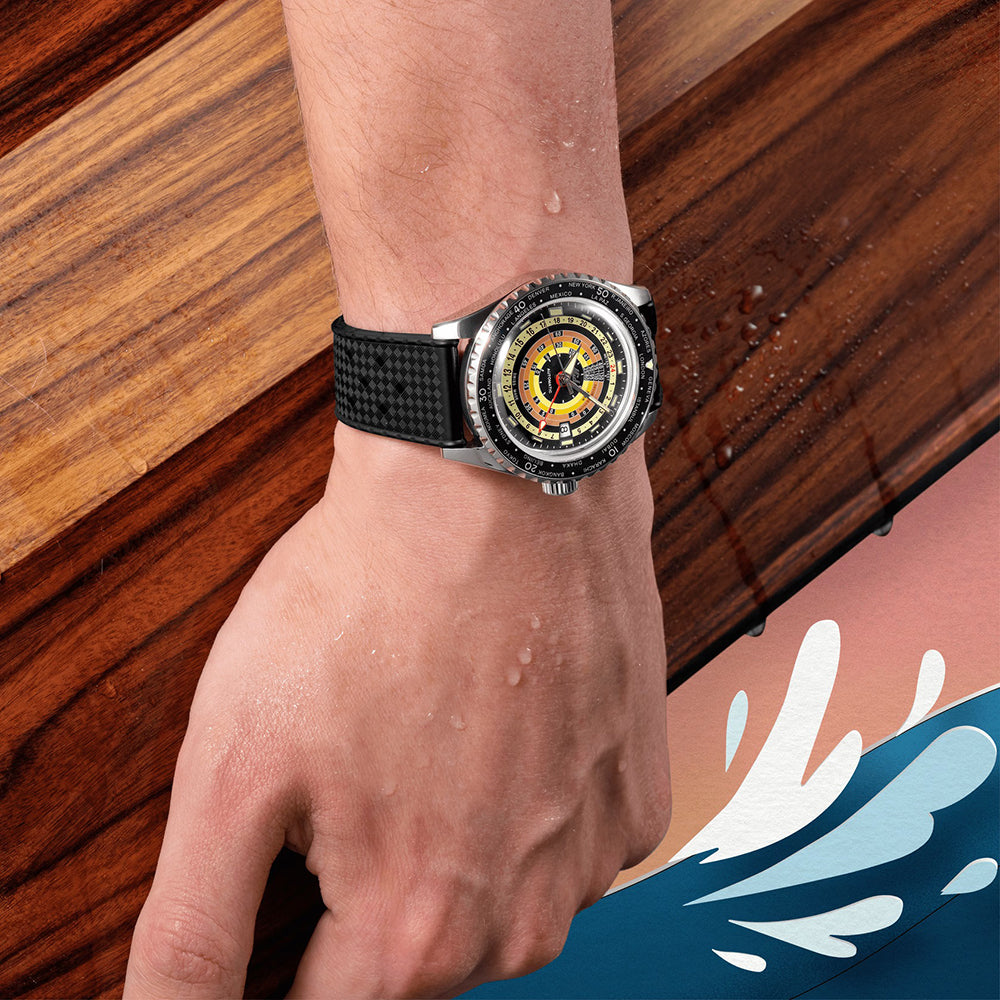 Mido Ocean Star Decompression Worldtimer Black | King Jewelers