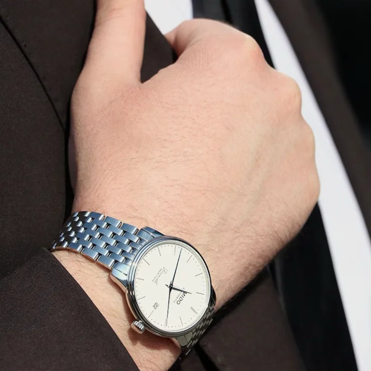 Mido Baroncelli Heritage Gent White