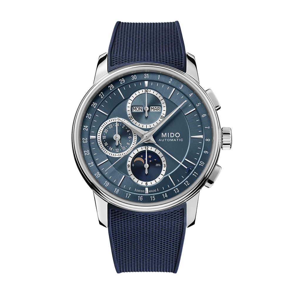 Mido Baroncelli Chronograph Moonphase Blue