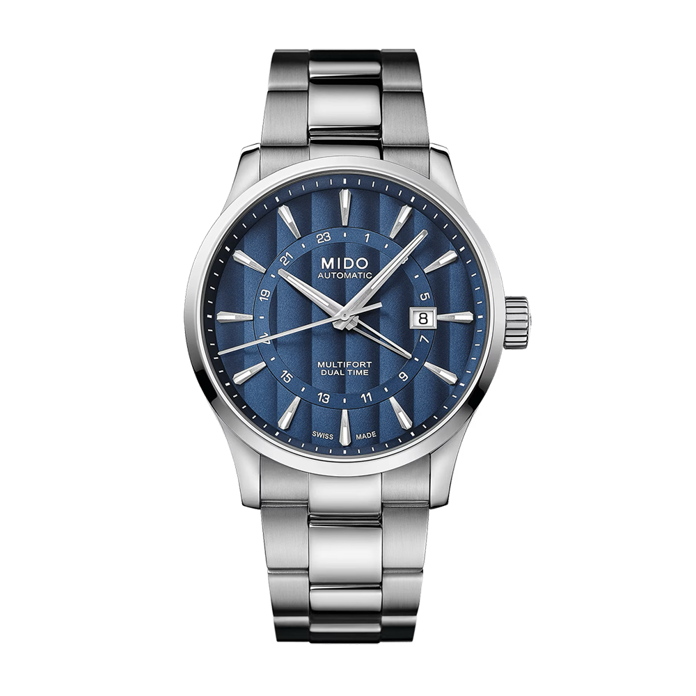 Mido Multifort Dual Time Blue
