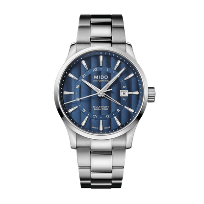 Mido Multifort Dual Time Blue