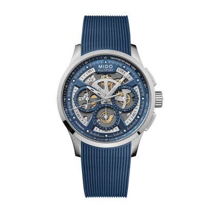 Mido Multifort Skeleton Chronograph Blue