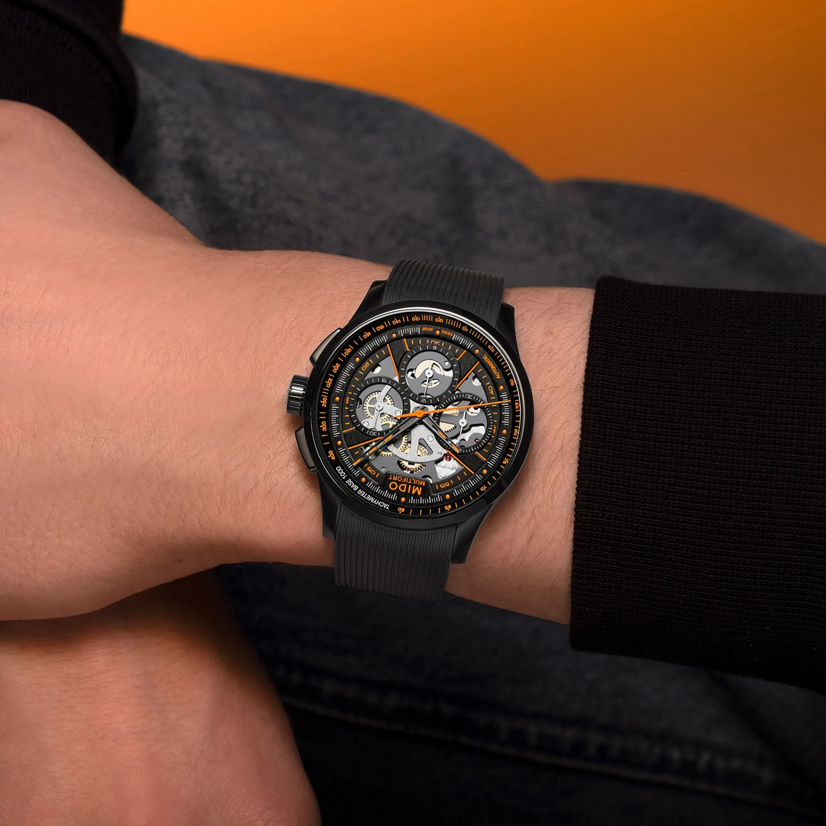 Mido Multifort Skeleton Chronograph Black