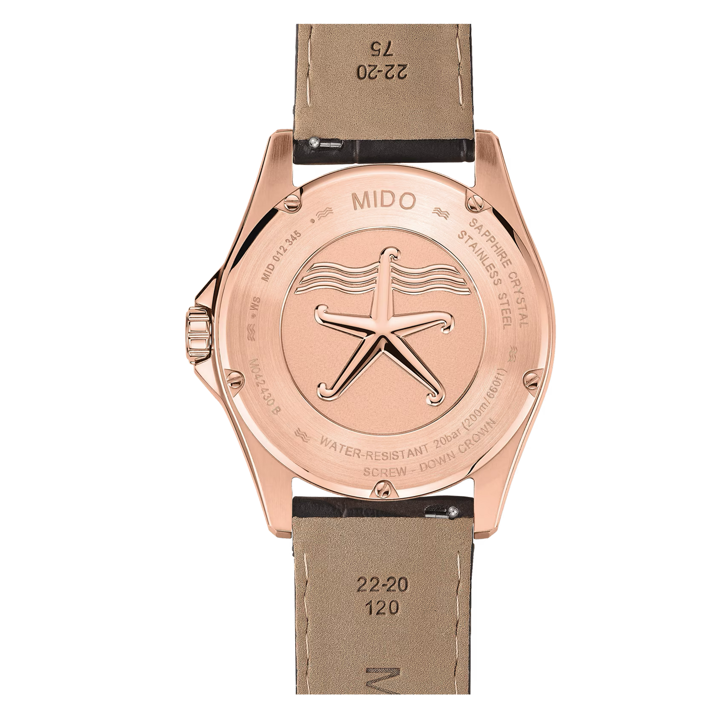 Mido Ocean Star 200C 42.5mm Green Dial Rose Gold PVD Watch