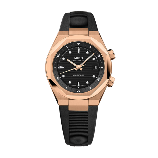 ムザルミブーゴ　金　金シク Mido Multifort 8 Two Crowns 38.4mm | King Jewelers